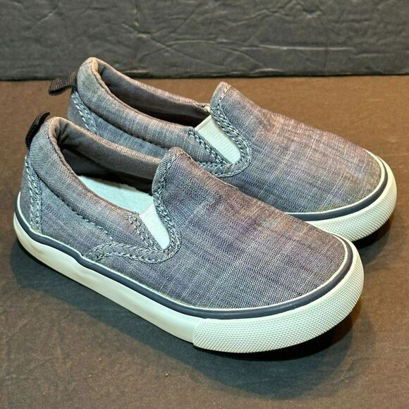 Baby Gap Blue Denim Boat Shoes Size Toddler 7 - Picture 3 of 7